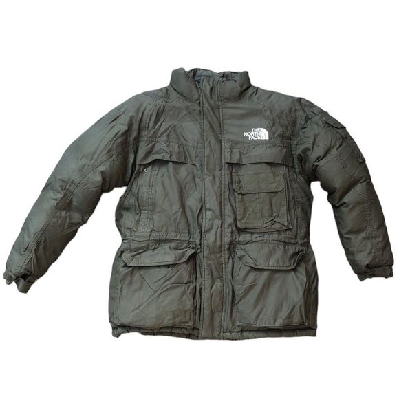 Vintage The North Face Hyvent Goose Down Jacket Large Green - Picture 1 of 16